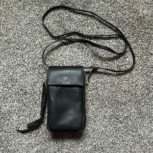 Vince Camuto Leather Phone Cross Body Bag, Small, Black